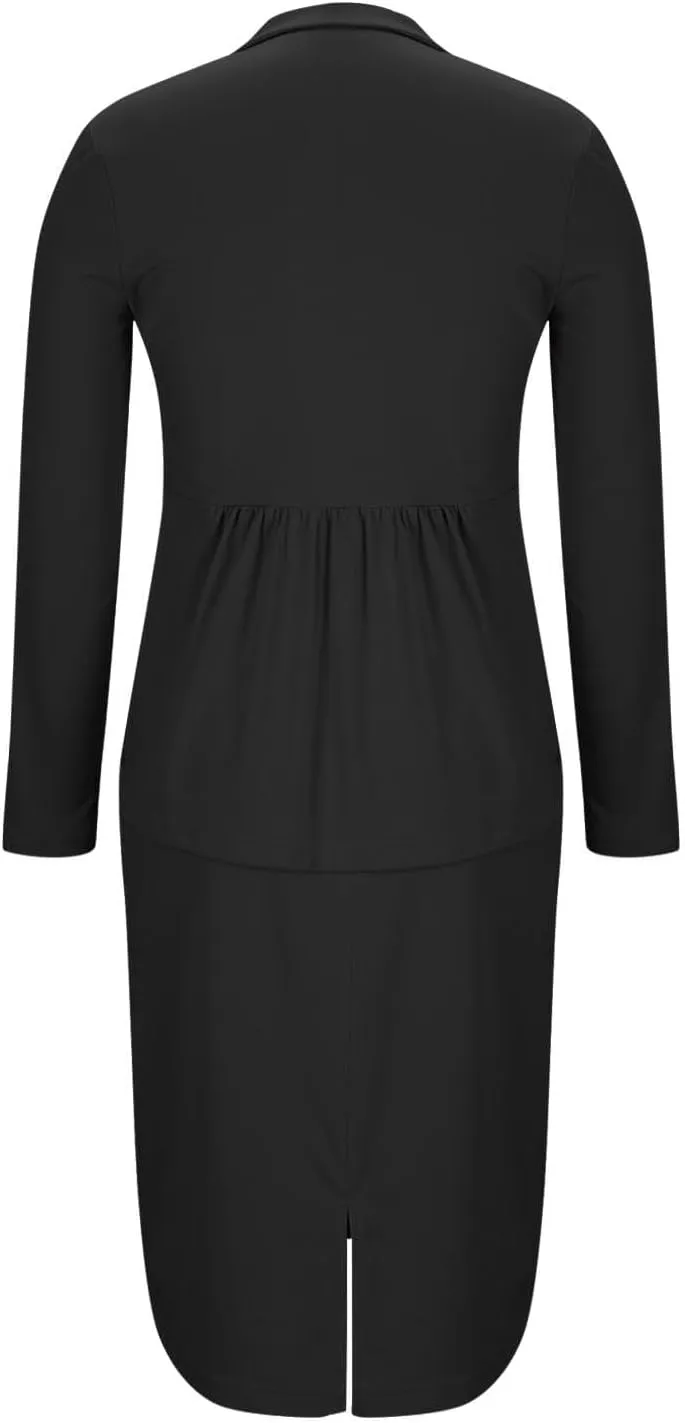 2 Piece Outfits for Women Formal Office Business Work Jacket Skirt Suit Set Blazer Jacket Skirt Set Pencil Dresses