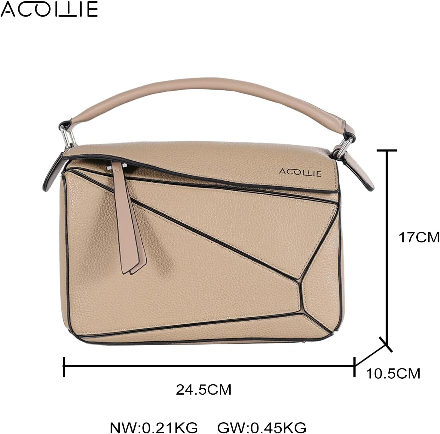 ACOLLIE the unique design crossbody bag is fashionable, stylish, soft, French essence, fashionable and popular bags