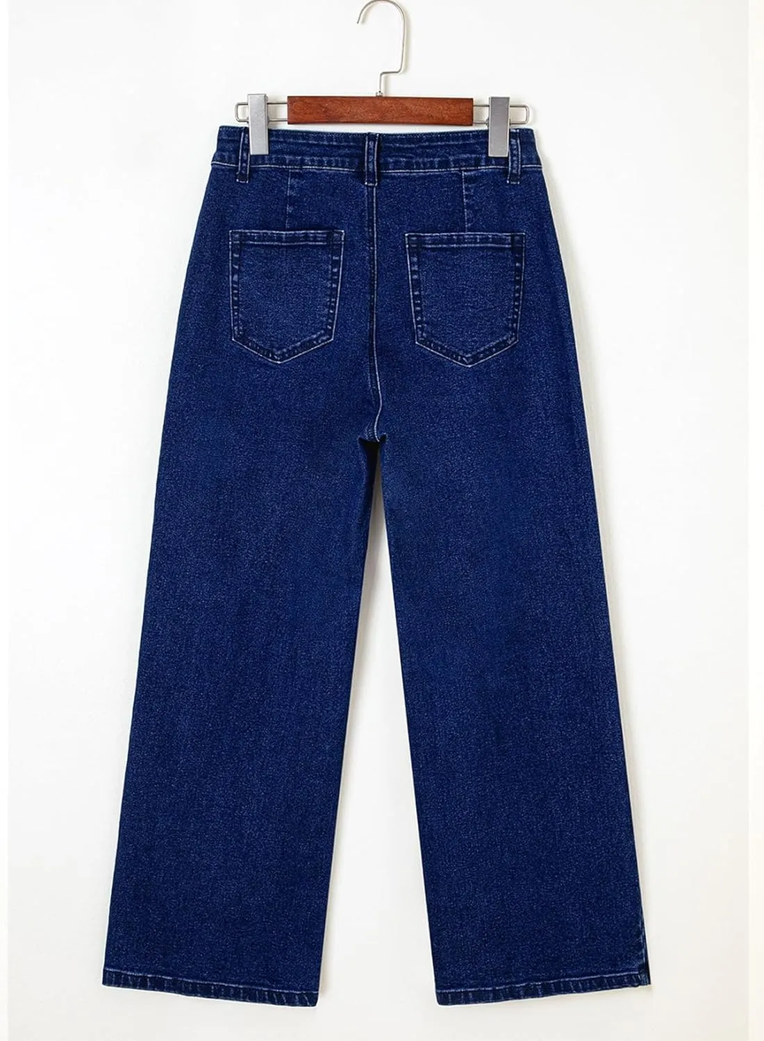 Astylish Womens High Waisted Jeans Stretchy Wide Leg Straight Trendy 2025 Summer Ankle Denim Pants No Front Pockets