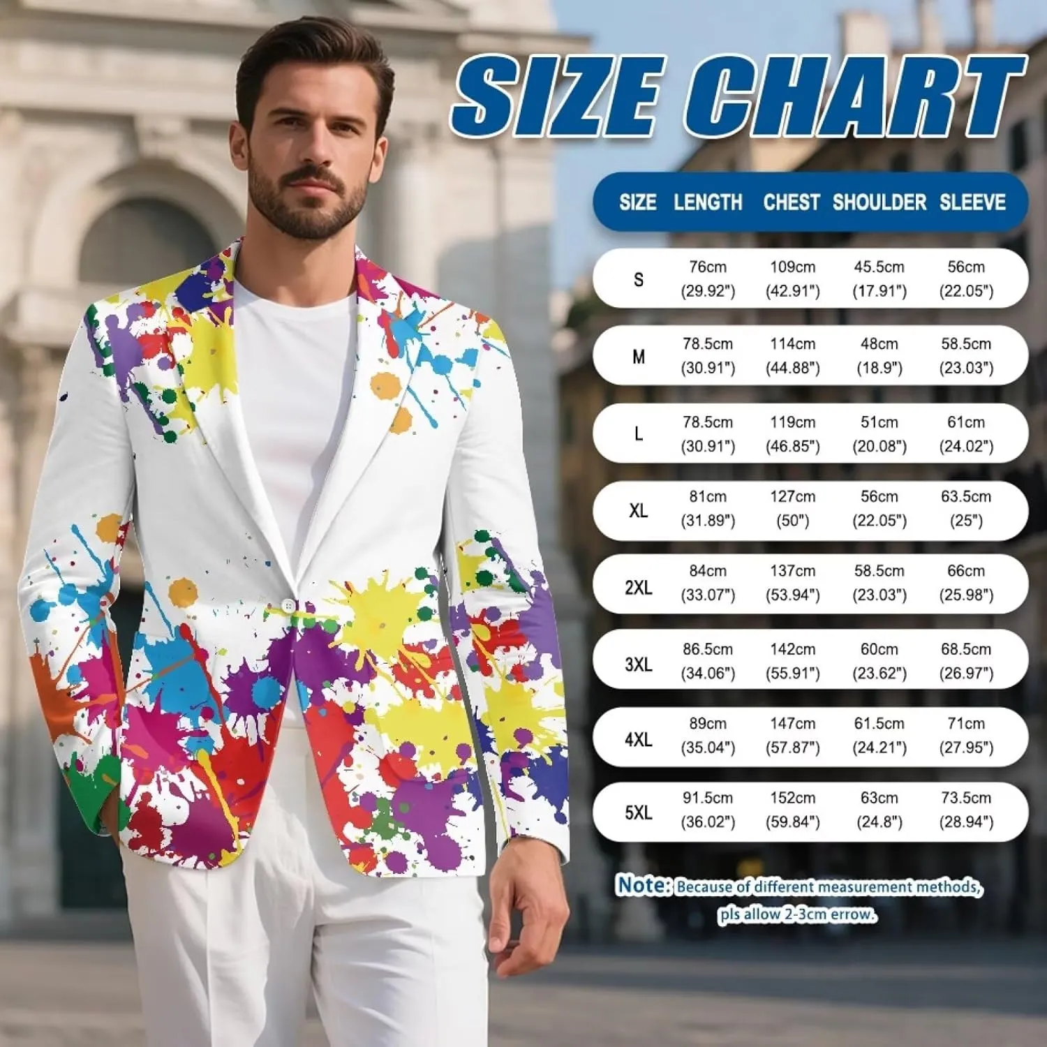 Blazer for Men Casual Suit Jacket Slim Fit Men's Suit Outfit Notch Lapel Sport Coats & Blazers Size S-5XL