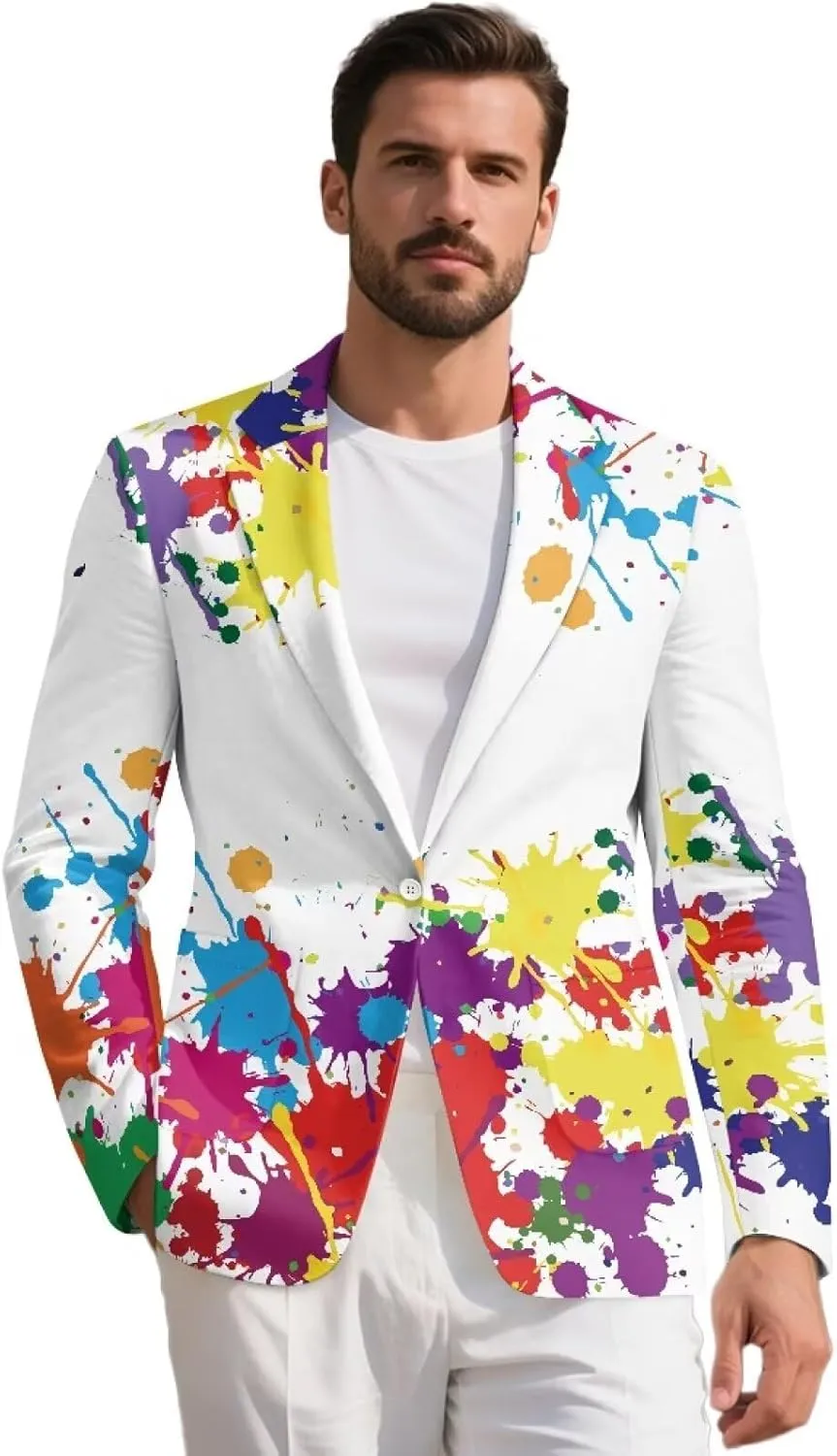 Blazer for Men Casual Suit Jacket Slim Fit Men's Suit Outfit Notch Lapel Sport Coats & Blazers Size S-5XL
