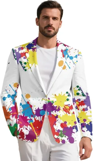 Blazer for Men Casual Suit Jacket Slim Fit Men's Suit Outfit Notch Lapel Sport Coats & Blazers Size S-5XL