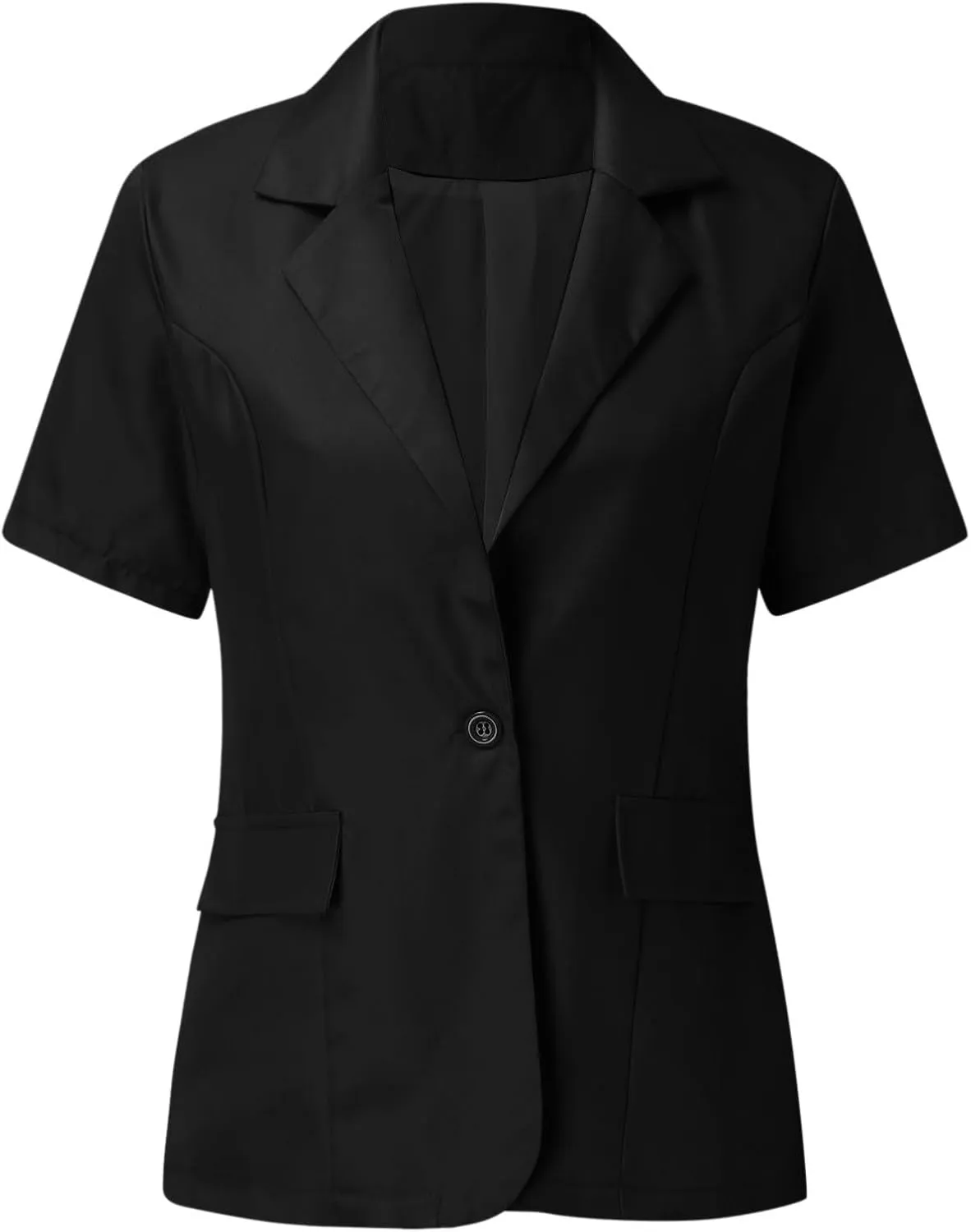Blazers for Women Business Work Casual Short Sleeve Blazers Suit Summer Comfy Lightweight Open Front Office Vest Tops