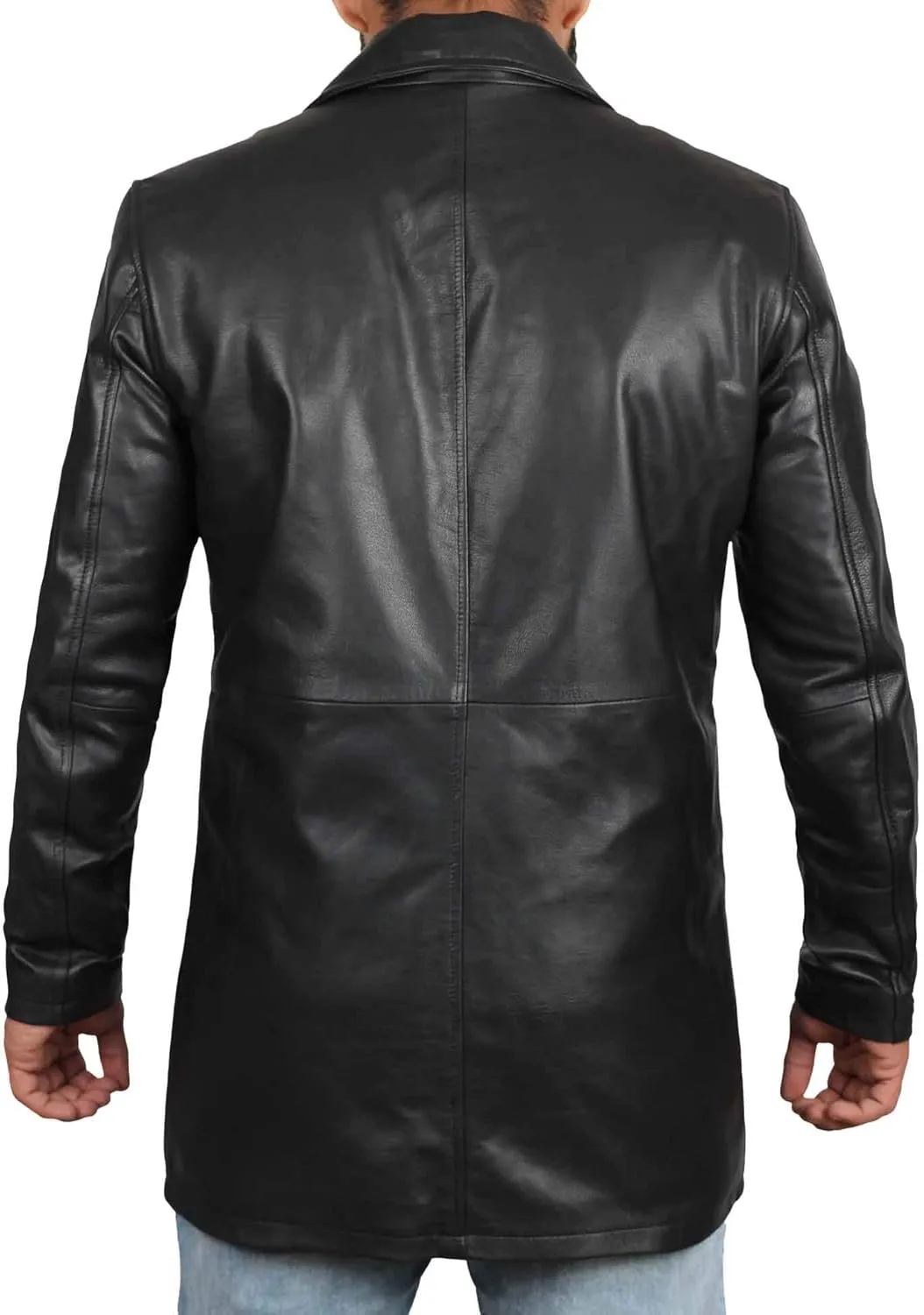 Blingsoul Leather Coats for Men - Vintage Style Long Leather Jacket Men