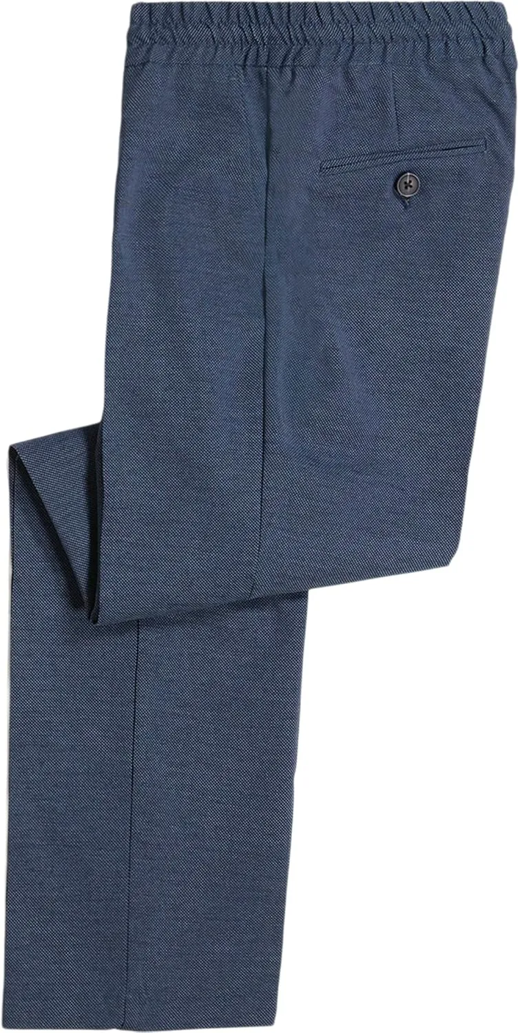 Calvin Klein Boys' Flat-Front Suit Dress Pant, Drawstring Closure