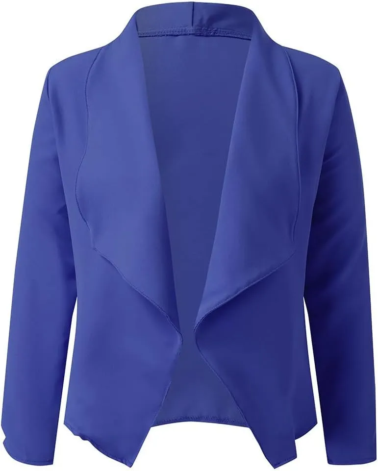 Casual Blazers for Women's Business Casual Lapel Collar Oversized Suit Blazers Long Sleeve Slim Fit Work Jacket Tops
