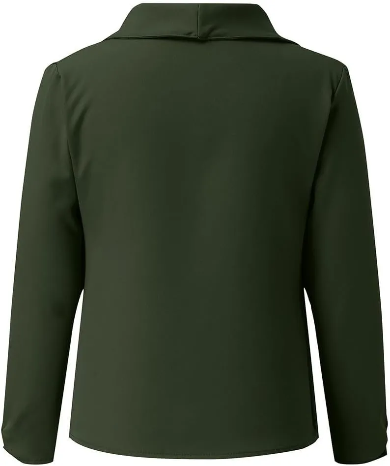 Casual Blazers for Women's Business Casual Lapel Collar Oversized Suit Blazers Long Sleeve Slim Fit Work Jacket Tops