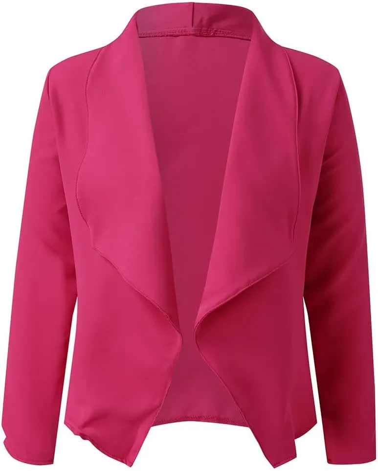Casual Blazers for Women's Business Casual Lapel Collar Oversized Suit Blazers Long Sleeve Slim Fit Work Jacket Tops