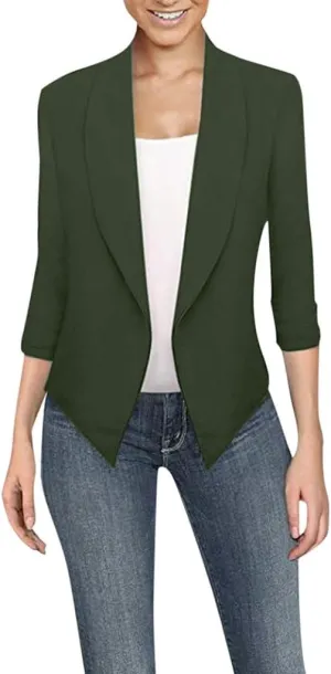 Casual Blazers for Women's Business Casual Lapel Collar Oversized Suit Blazers Long Sleeve Slim Fit Work Jacket Tops