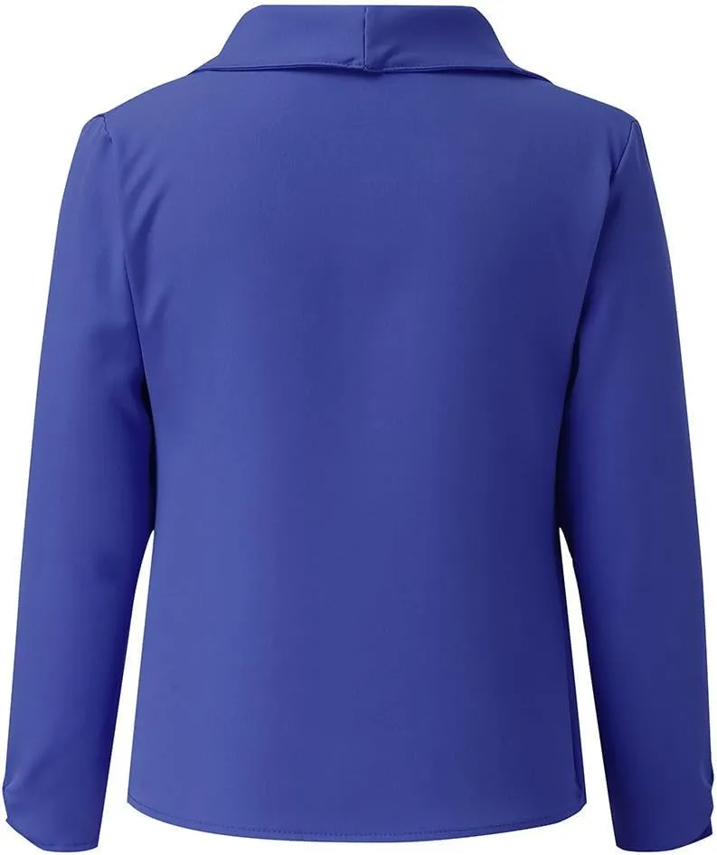 Casual Blazers for Women's Business Casual Lapel Collar Oversized Suit Blazers Long Sleeve Slim Fit Work Jacket Tops