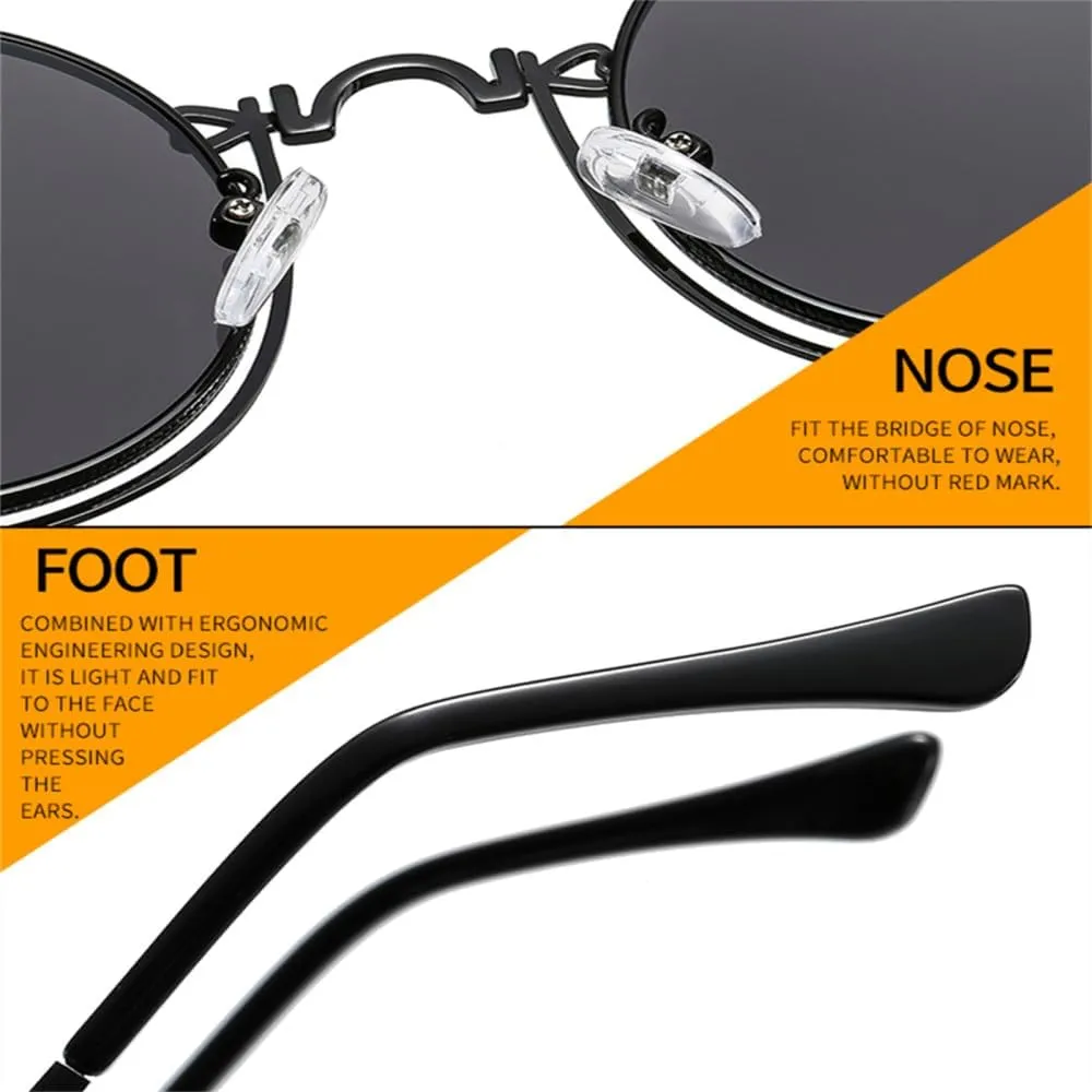 Cat Eye Sunglasses Men Women Vintage PC Lens Frame UV400