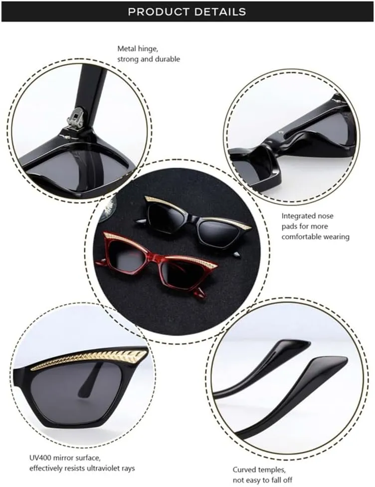 Cat Eye Sunglasses Women Shades UV400 Vintage Glasses
