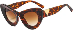 Cat Eye Sunglasses Women Vintage Glasses Goggles Ladies Flat Mirror