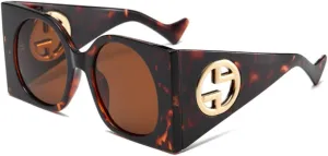 Cat Eye Super Big Square Sunglasses Women Vintage Oversized Sun Glasses Summer Outdoor Shades Hollow