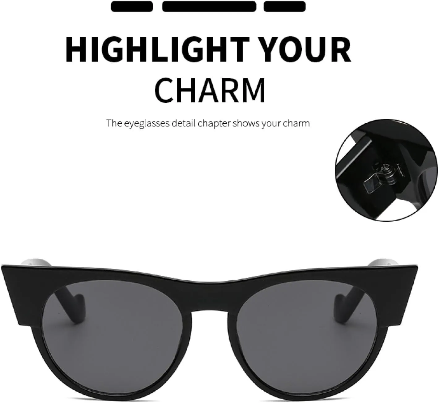 Cat Eye Vintage Sunglasses for Women Punk Uv400