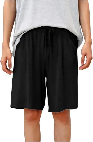 Cotton Mens Casual Shorts Elastic Waist Drawstring Lounge Shorts for Summer or Daily Comfort(Available in Plus Size)