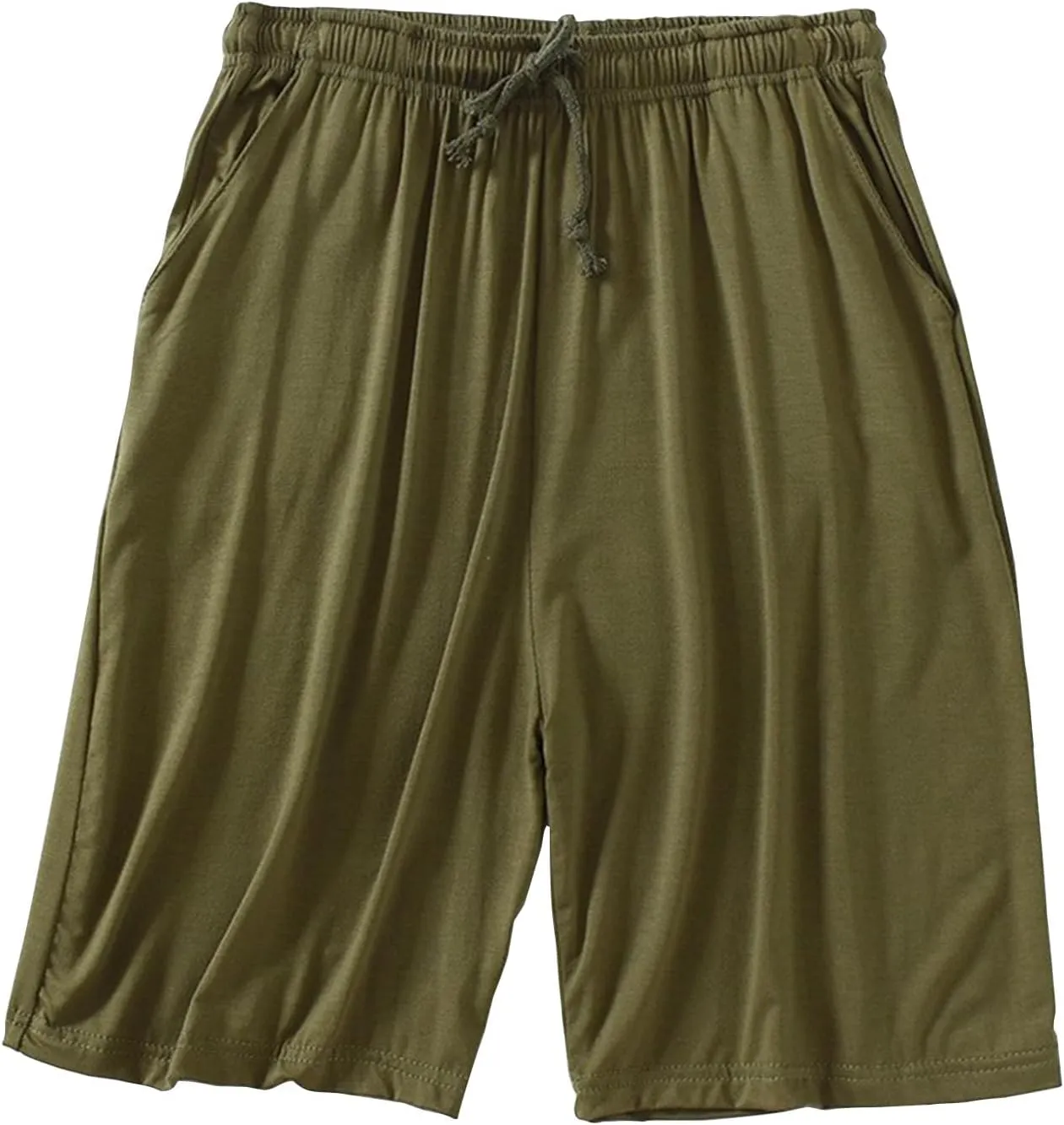 Cotton Mens Casual Shorts Elastic Waist Drawstring Lounge Shorts for Summer or Daily Comfort(Available in Plus Size)