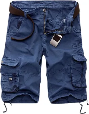 CRNTCEM Men Casual Cargo Shorts Combat Twill Work Chino Knee Length Short Summer Training Tactica Military Shorts with Pocket