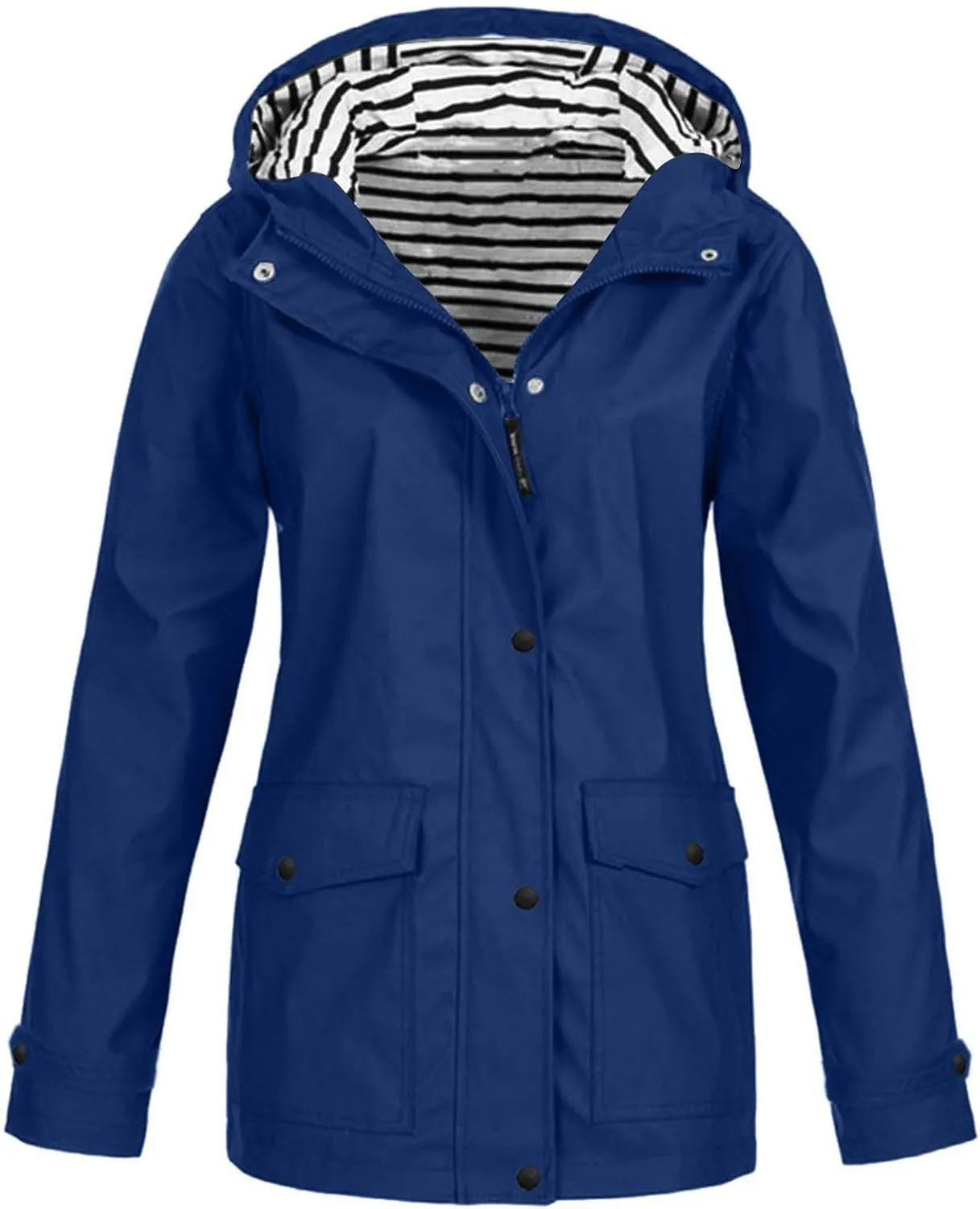 CRNTCEM Women's Outdoor Waterproof Jacket Lightweight Hooded Hiking Climbing Rain Jackets Active Outdoor Windbreaker Raincoat