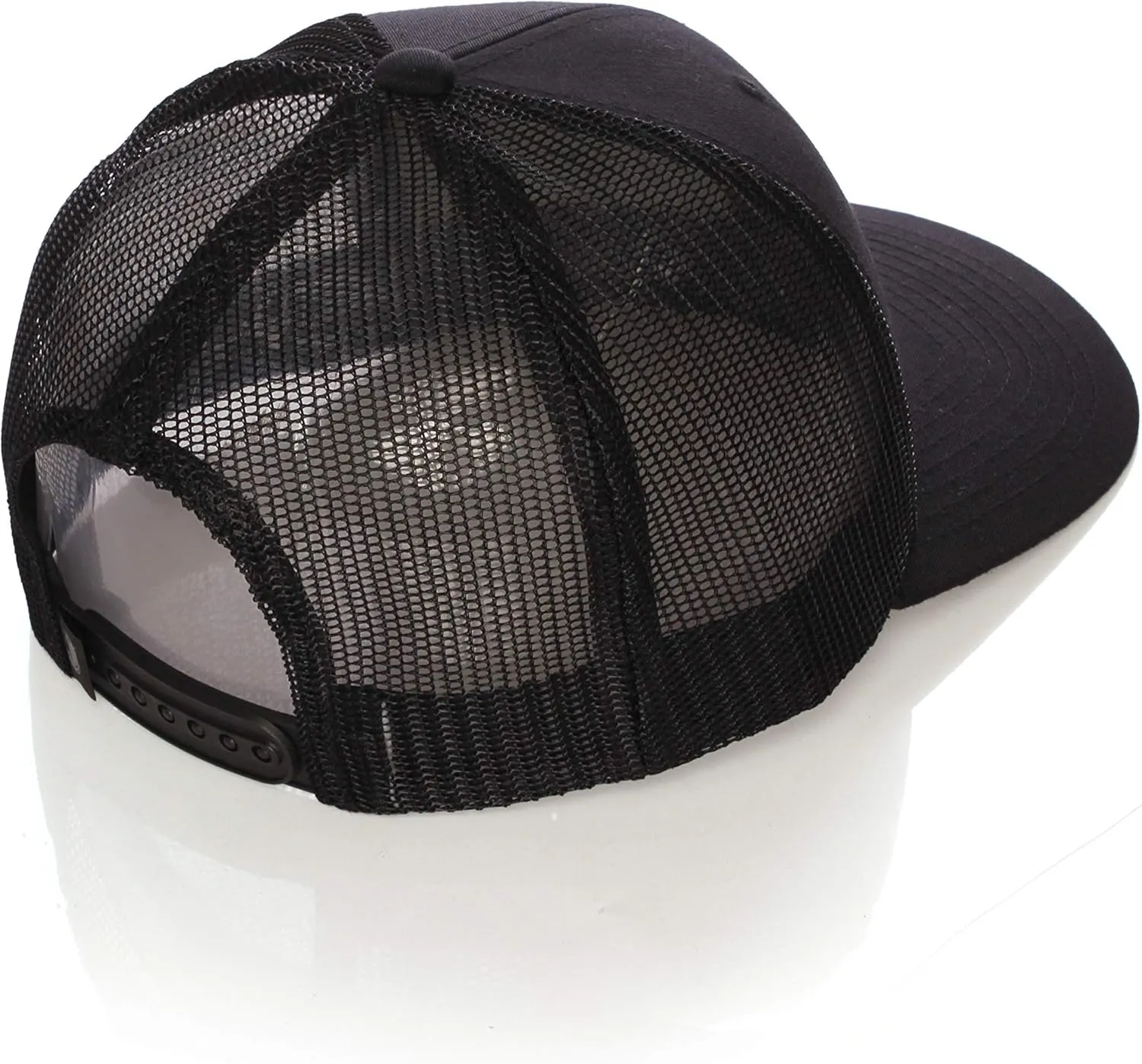 Daxton Team Numbers Structured Trucker Mesh Hat Mid Profile Cap, Black Black