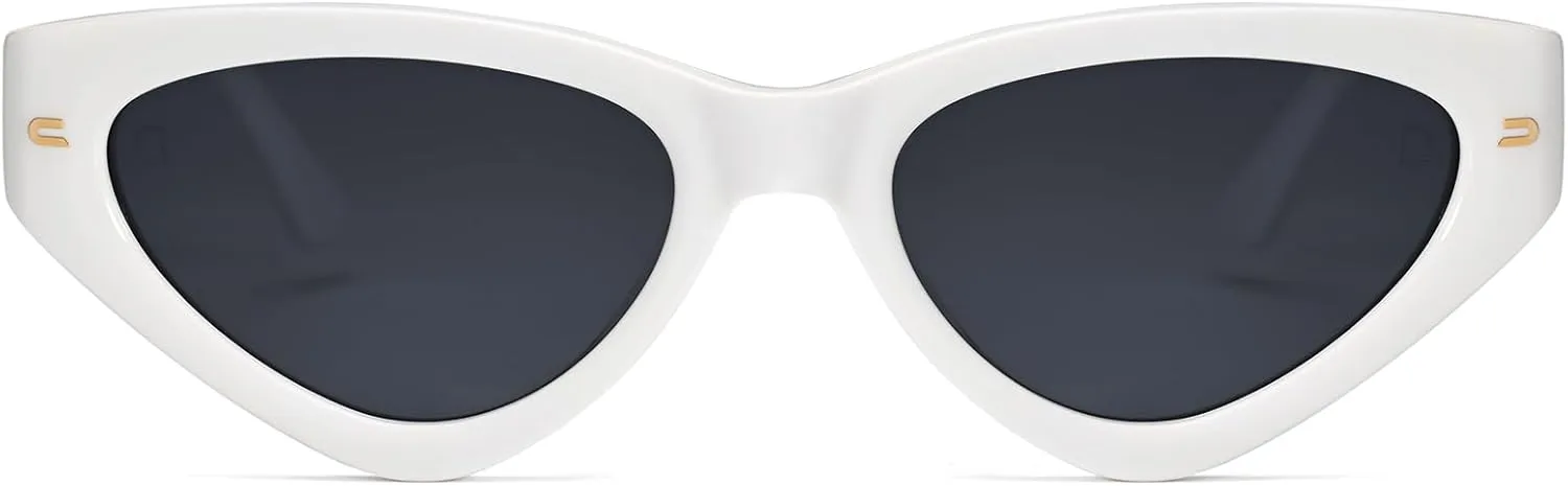 Dollger Polarized Cat Eye Sunglasses Women Men Vintage Triangle Retro Sunglasses Small Cateye Trendy Shades