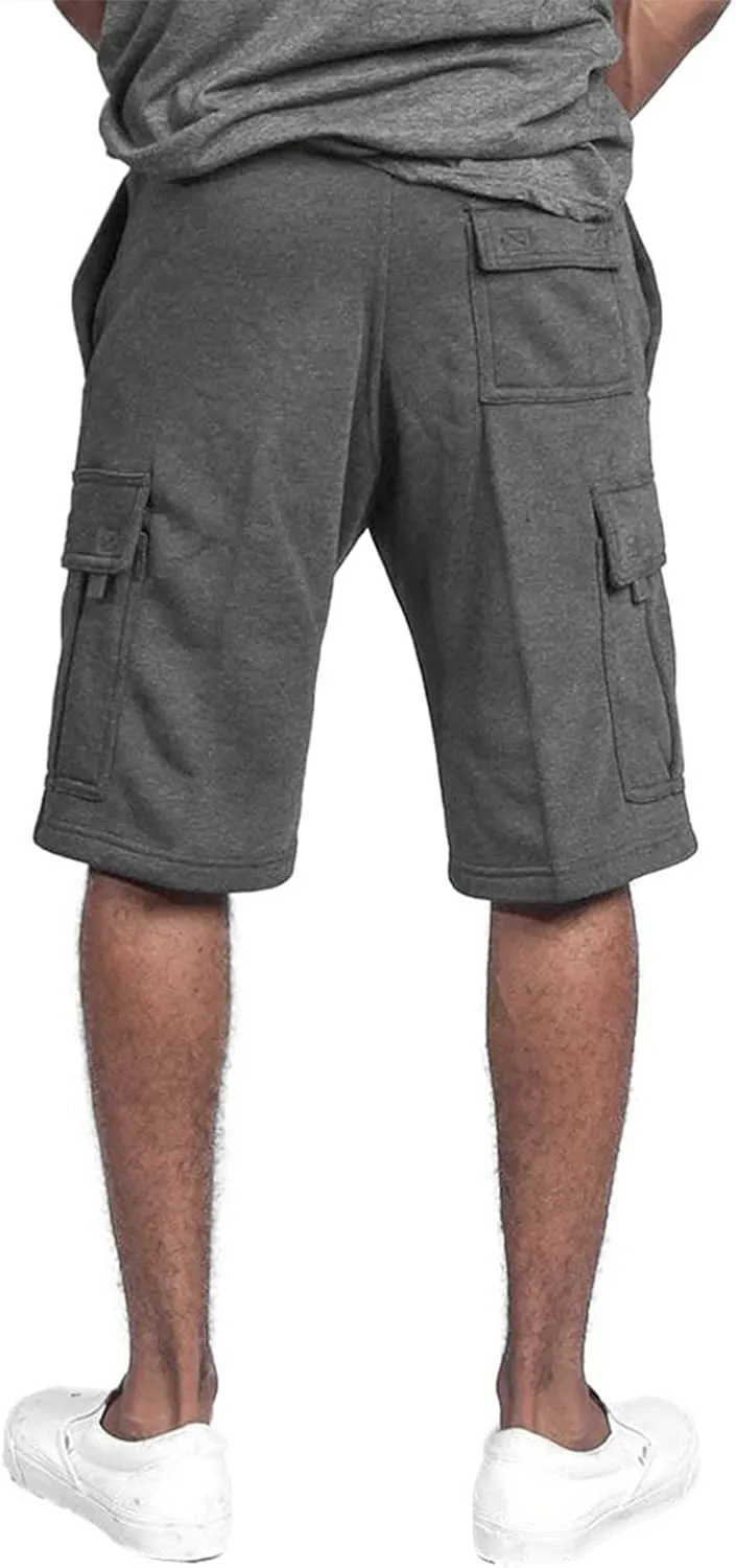 Drawstring Shorts Men 2023 Classic Fit Elastic Waist Cotton Linen Shorts with Pockets Summer Beach Cargo Shorts