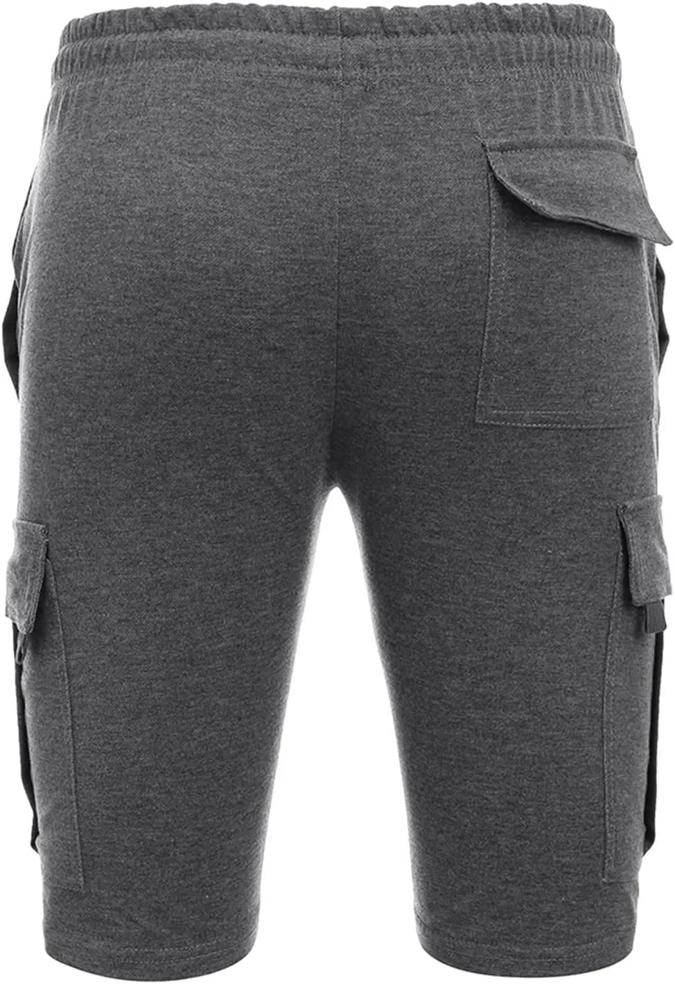 Drawstring Shorts Men 2023 Classic Fit Elastic Waist Cotton Linen Shorts with Pockets Summer Beach Cargo Shorts