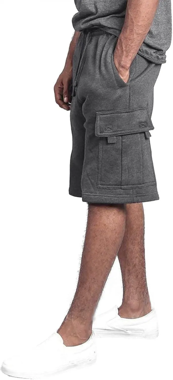 Drawstring Shorts Men 2023 Classic Fit Elastic Waist Cotton Linen Shorts with Pockets Summer Beach Cargo Shorts