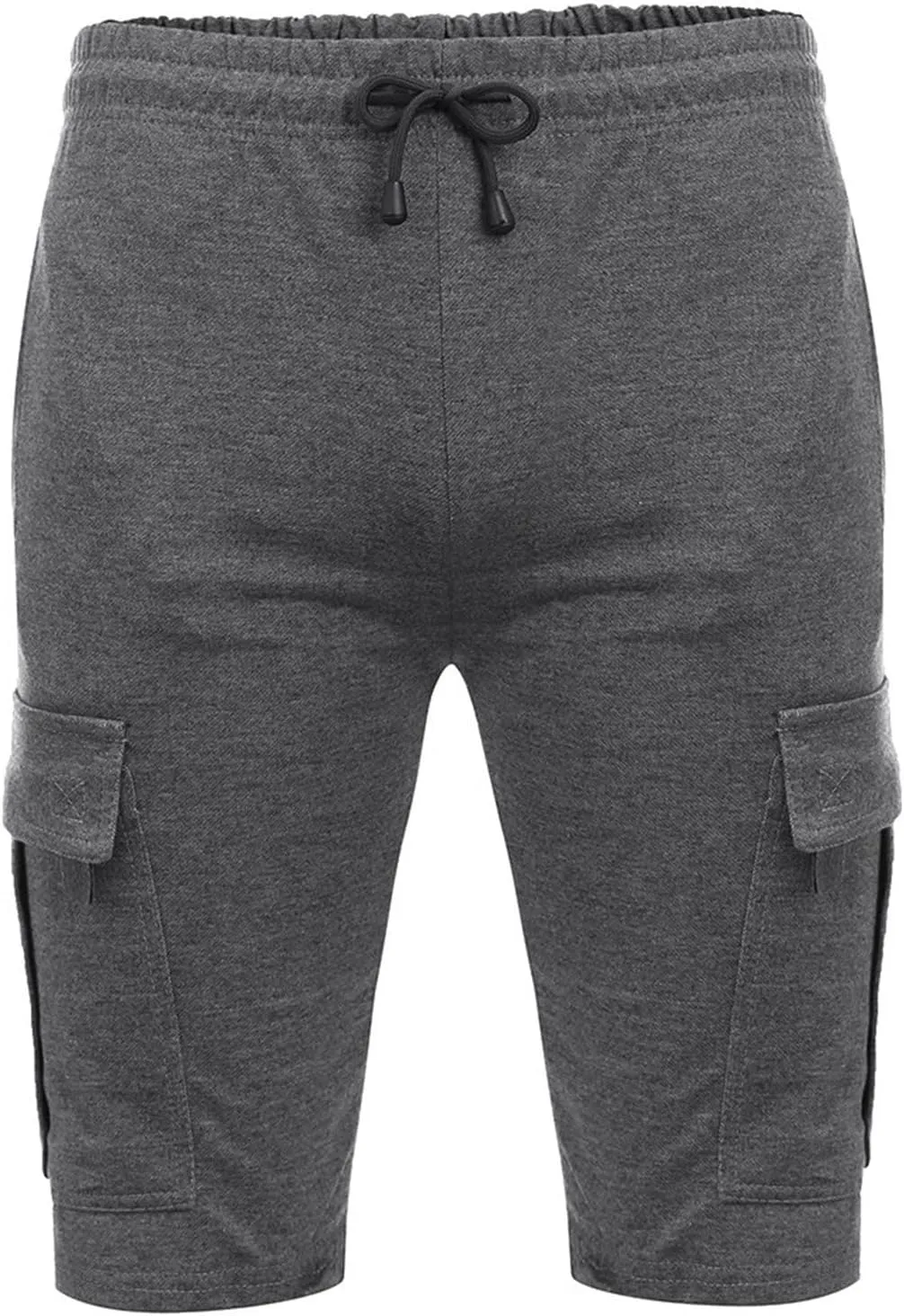 Drawstring Shorts Men 2023 Classic Fit Elastic Waist Cotton Linen Shorts with Pockets Summer Beach Cargo Shorts