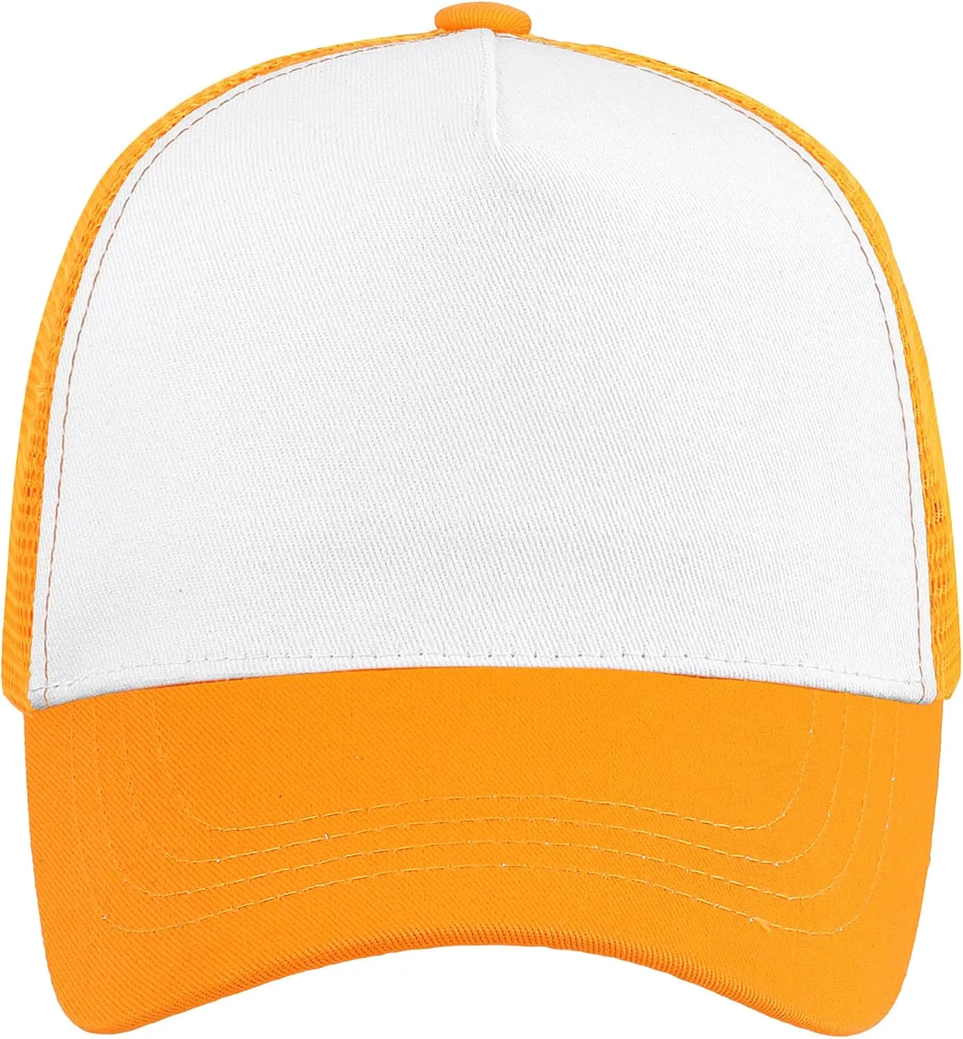 Falari 5-Panel Mesh Baseball Cap, Trucker Hat, Structured Plain Design, Cotton, Adjustable Size
