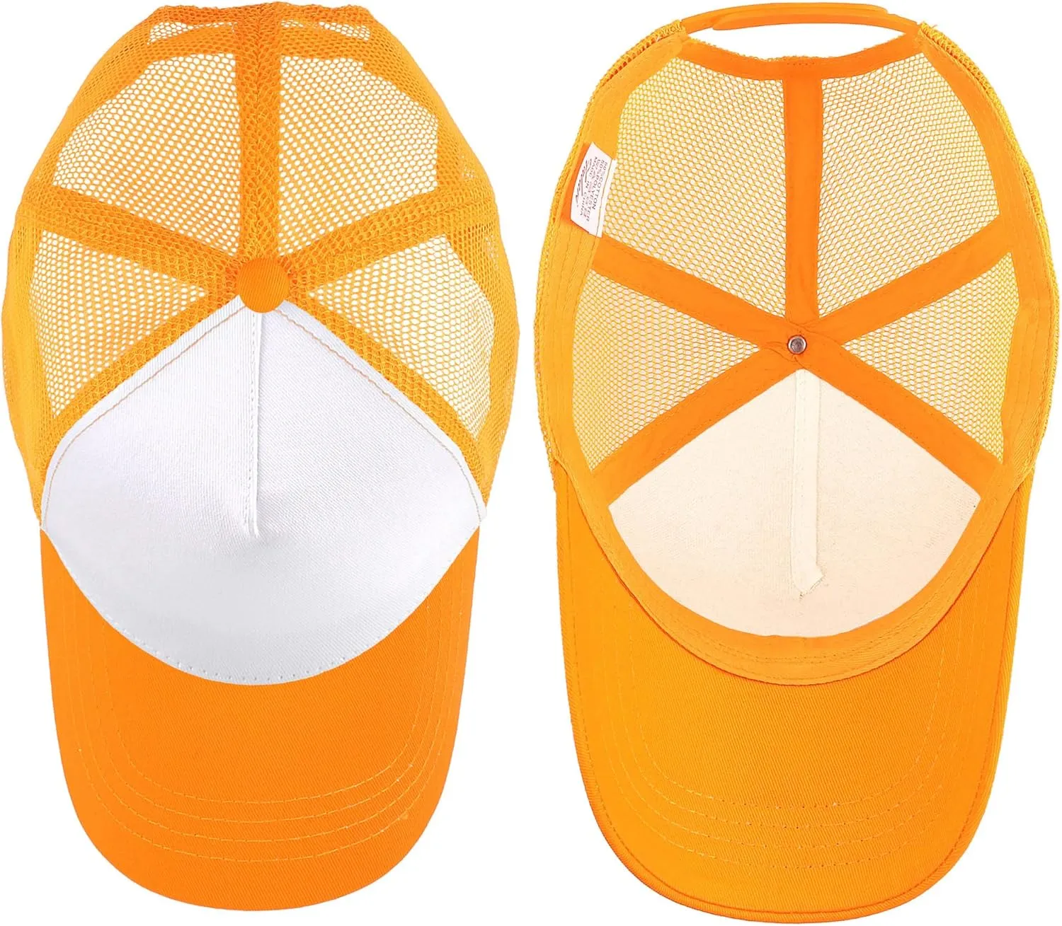 Falari 5-Panel Mesh Baseball Cap, Trucker Hat, Structured Plain Design, Cotton, Adjustable Size