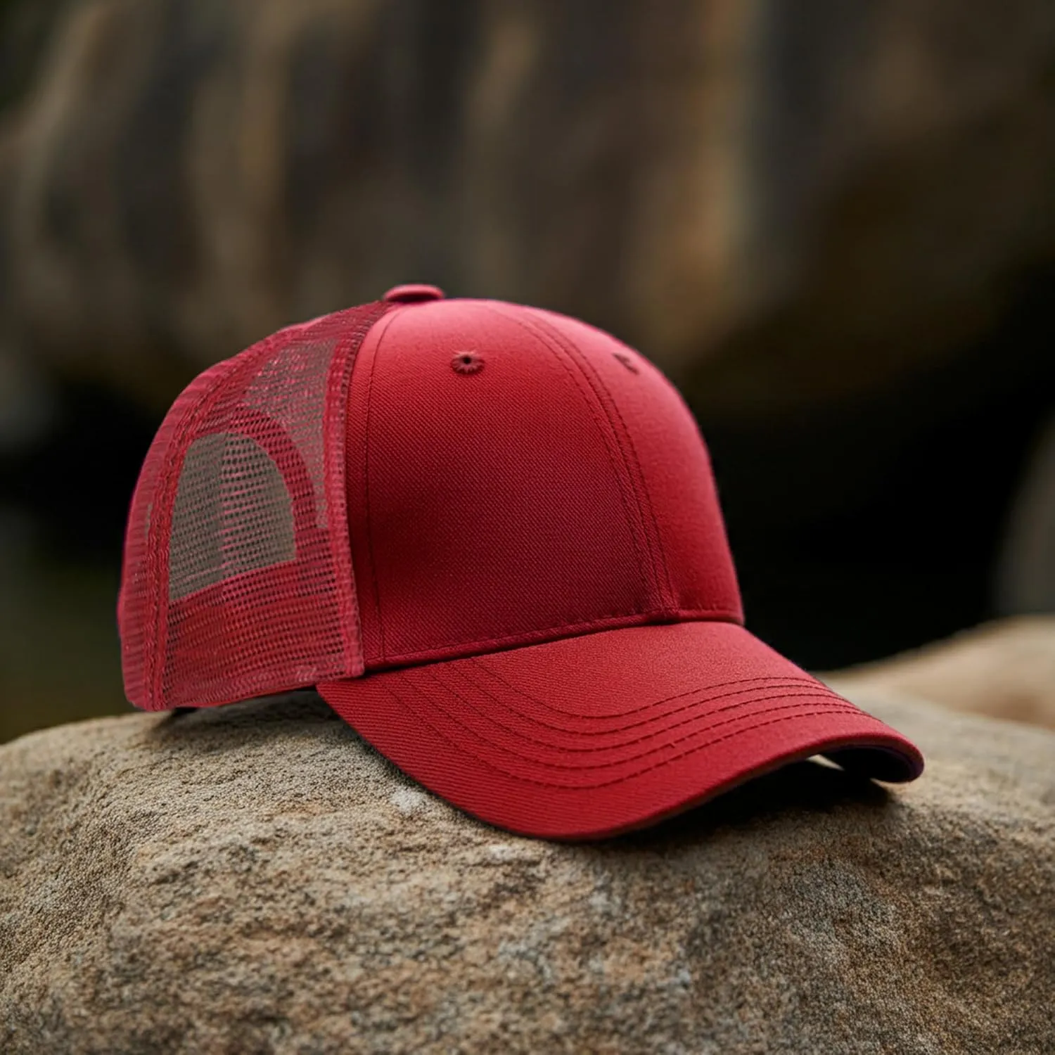 Falari Trucker Hat Baseball Cap Structured Plain Design 6 Panel, Adjustable Size