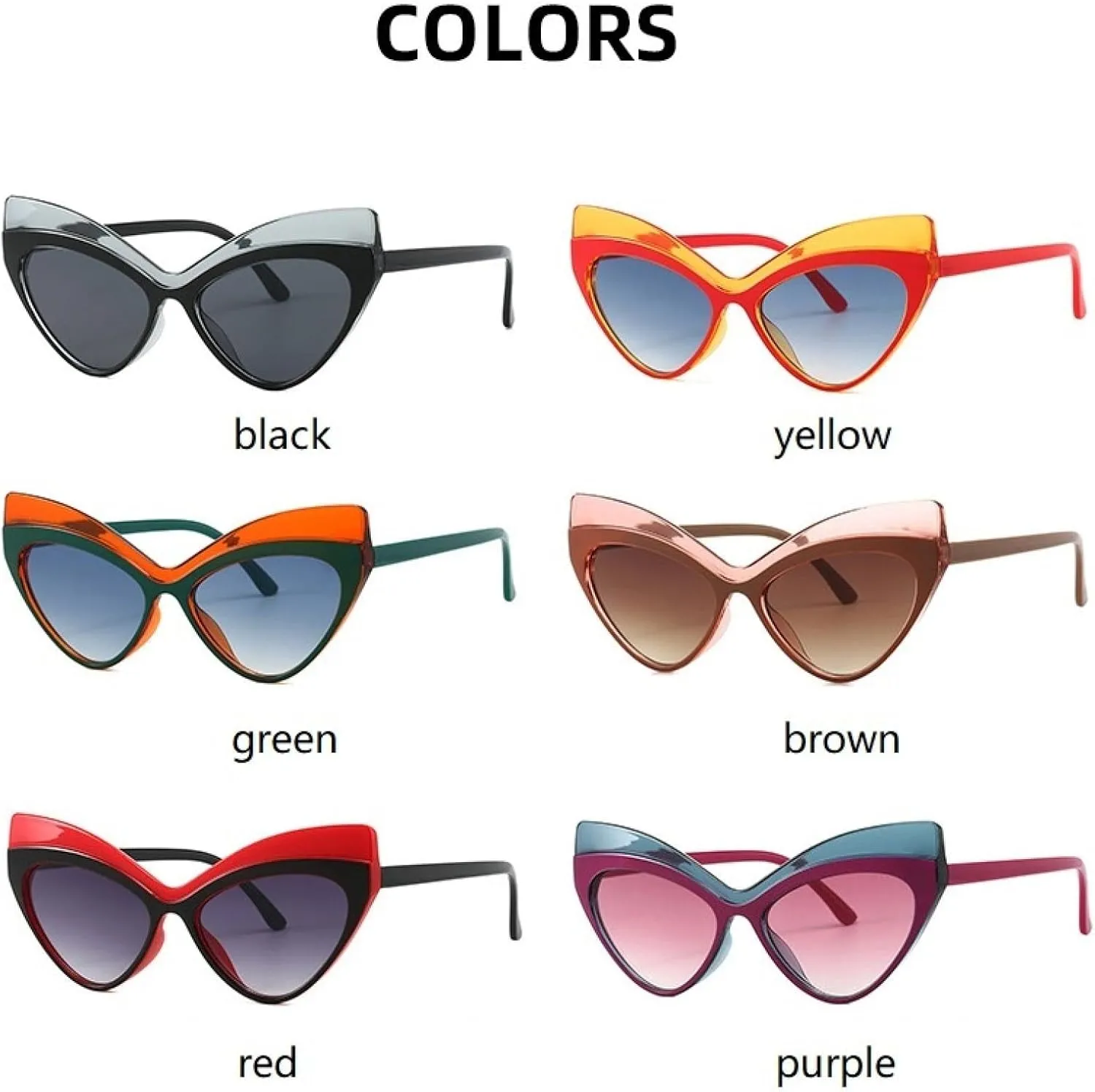 Fashion Cat Eye Sunglasses Women Vintage Shades Frame Uv400