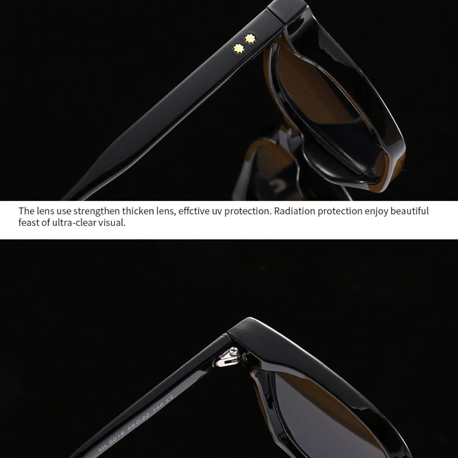 Fashion Men's Sunglasses Driving for Men Women Vintage Rivet Uv400