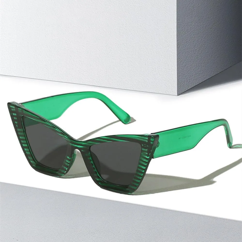 Fashion Oversized Cat Eye Women Sunglasses Vintage Gradient Shades UV400 Men Trending Sun Glasses