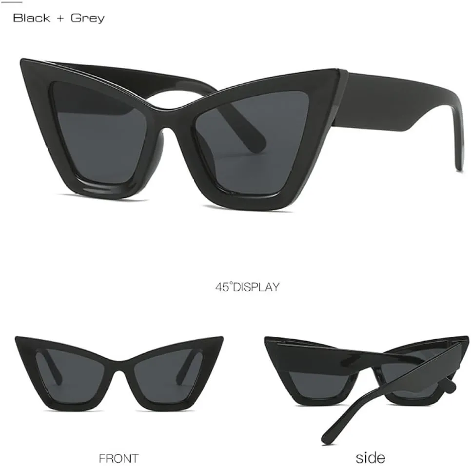 Fashion Oversized Cat Eye Women Sunglasses Vintage Gradient Shades UV400 Men Trending Sun Glasses