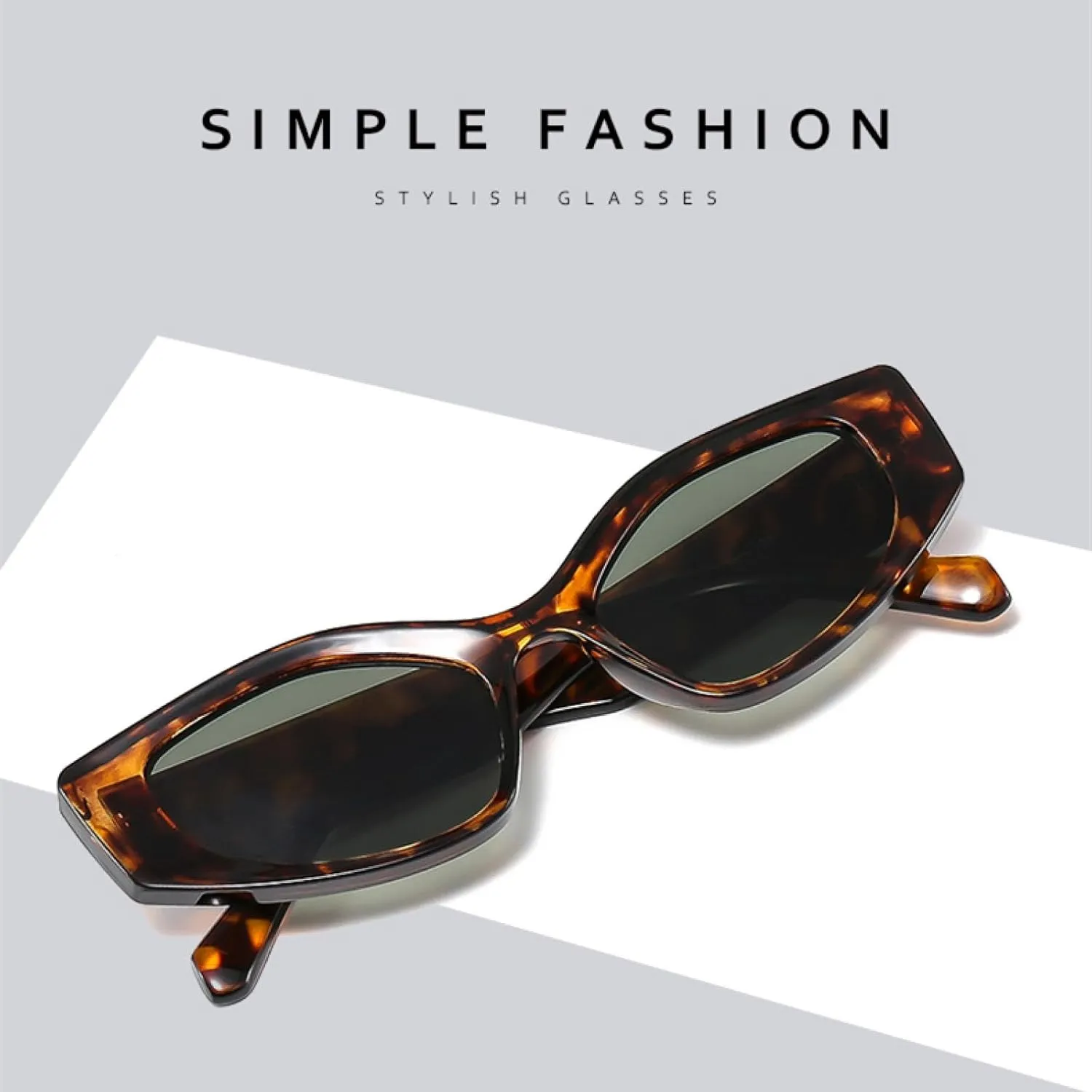 Fashion Polygon Cat Eye Women Sunglasses Vintage Uv400 Men Trending