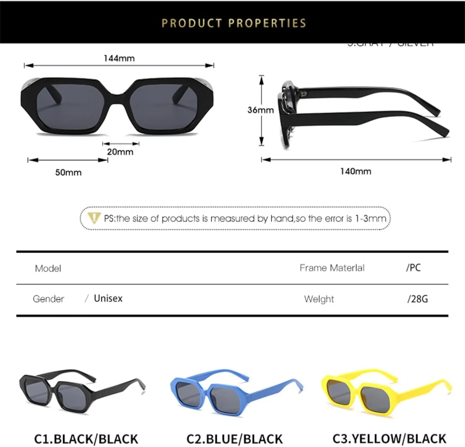Fashion Sunglasses Women Men Vintage Shades Summer Traveling Eyeglasses Uv400