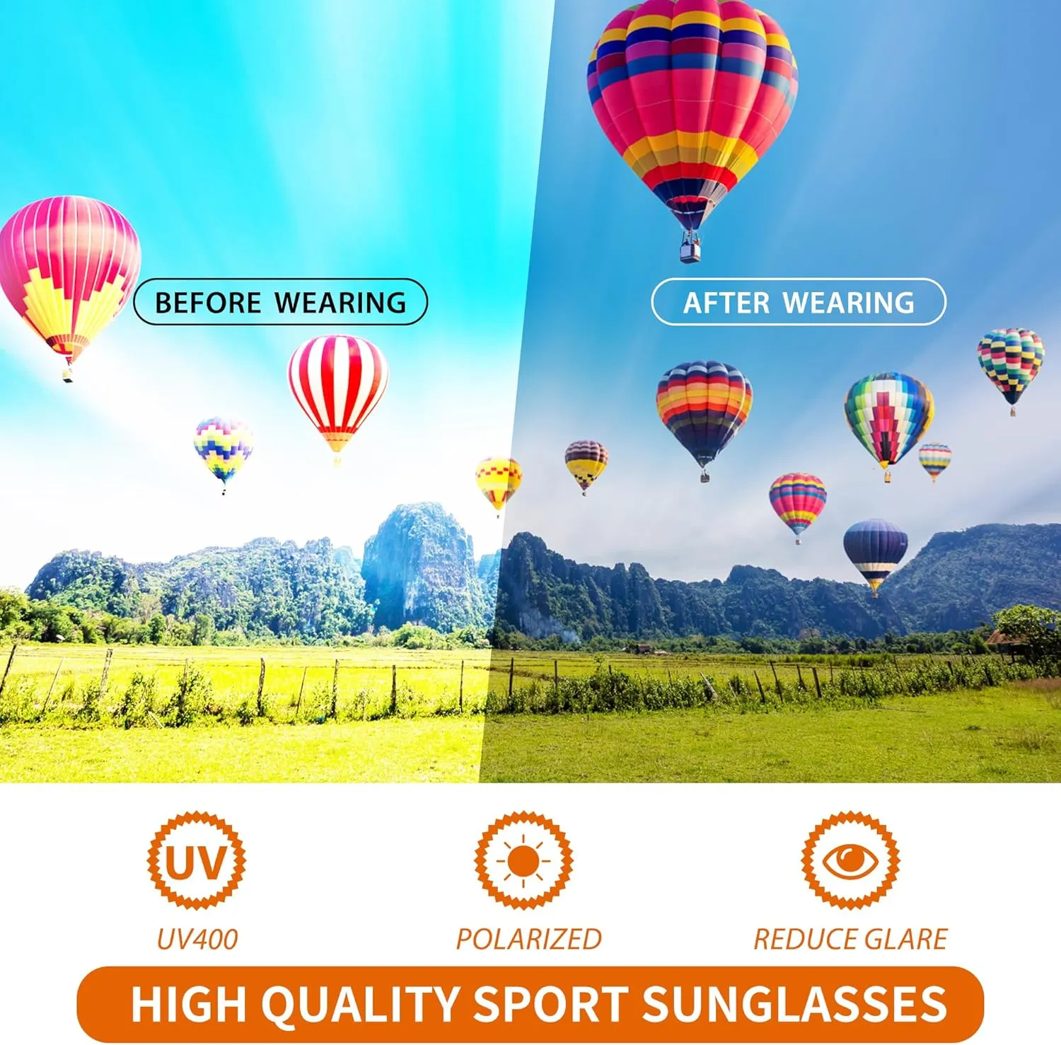 FEISEDY Flat Top TR90 Polarized Sports Sunglasses Trendy Oversized Square Shades Women Men UV400 B0104