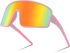 FEISEDY Sports Sunglasses, Polarized Oversized Shield for Women Men Youth, Baseball Cycling Running Outdoor Visor B2988