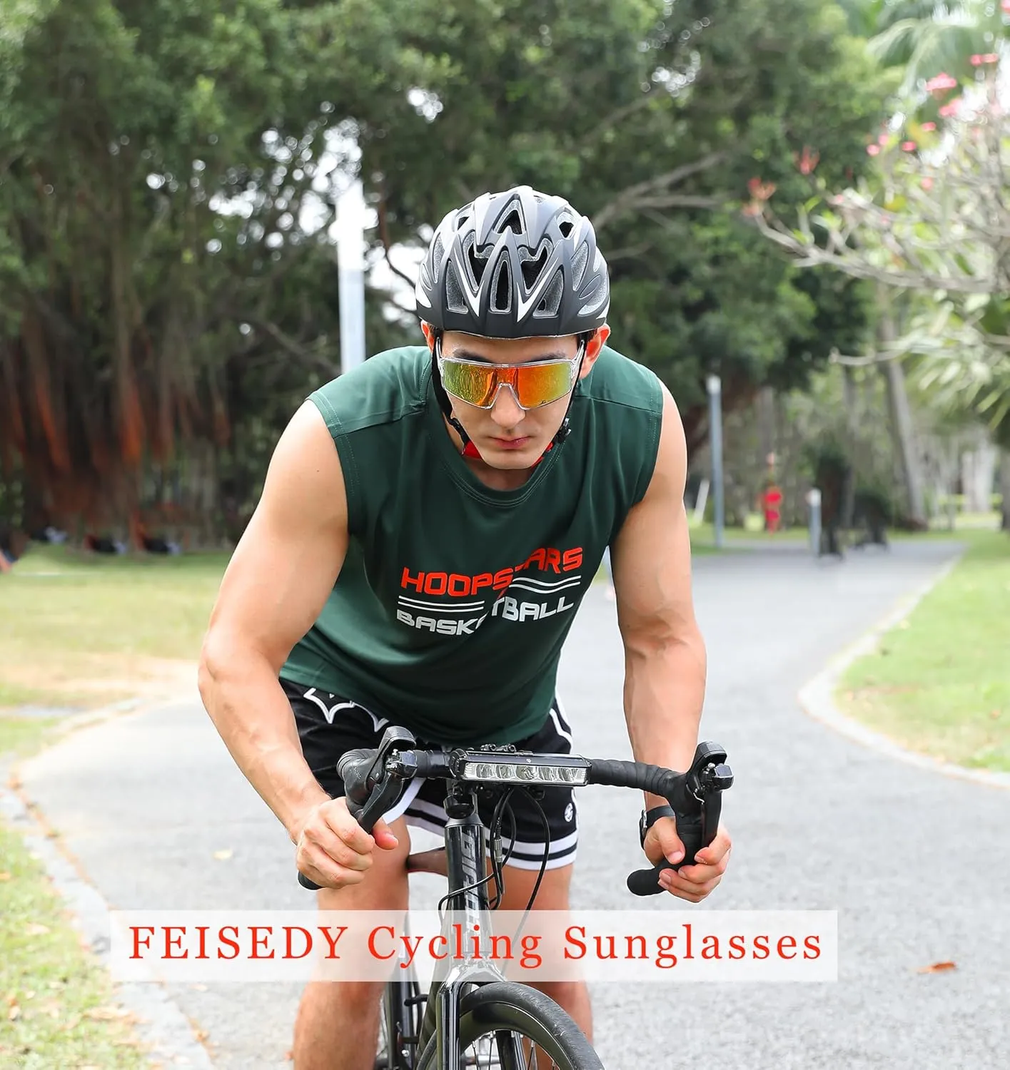 FEISEDY Sports Sunglasses, Polarized Oversized Shield for Women Men Youth, Baseball Cycling Running Outdoor Visor B2988