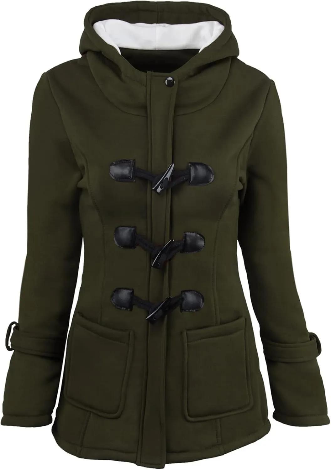 Fleece Long Coats Jackets Hooded Windproof Winter Coat with Recycled Insulation Winter sherpa Lined Ski Jacket for