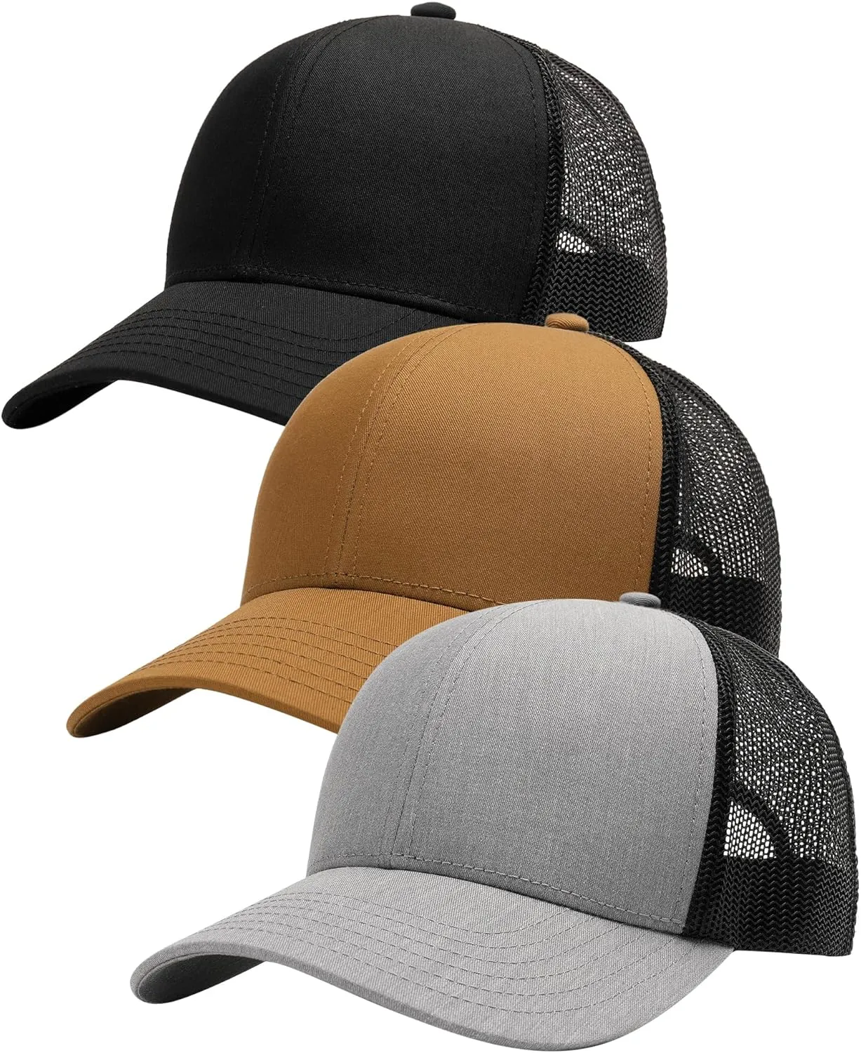 FURTALK Mens Trucker Hat Structured Mesh Baseball Cap Adjustable Classic Mens Hat