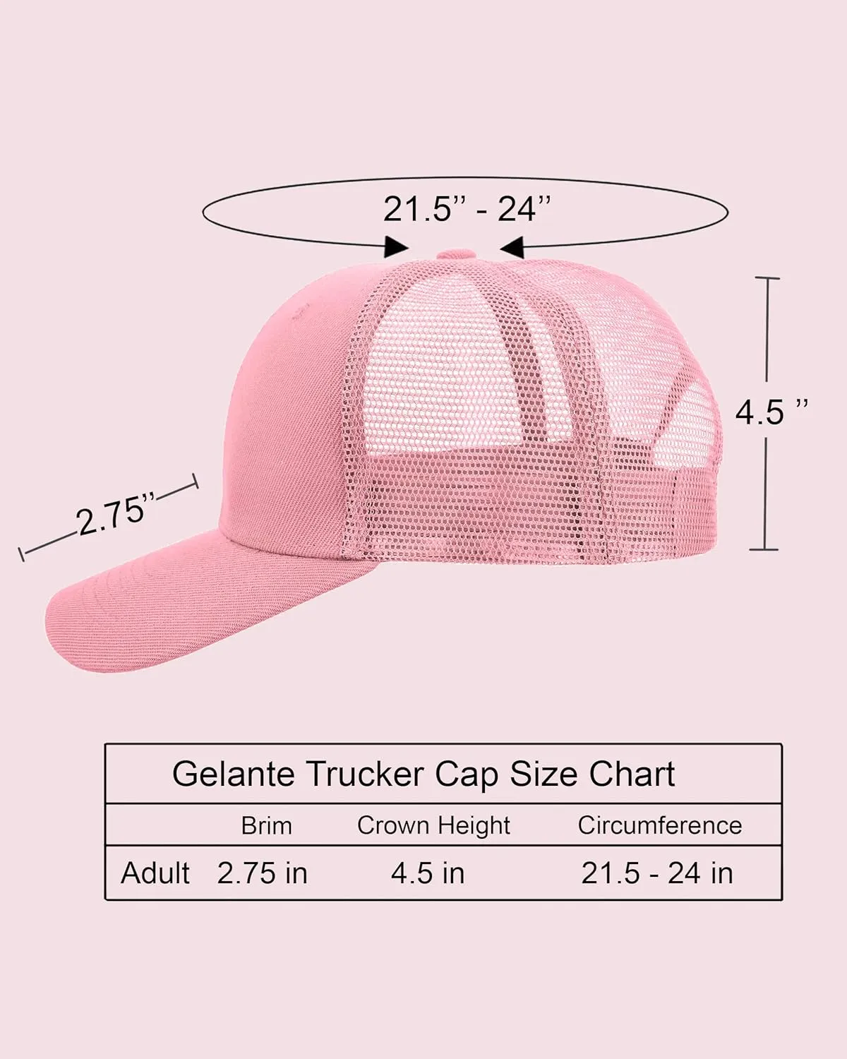 Gelante Mesh Trucker Hat Baseball Cap Structured Front Panel Wholesale LOT 12 Pack