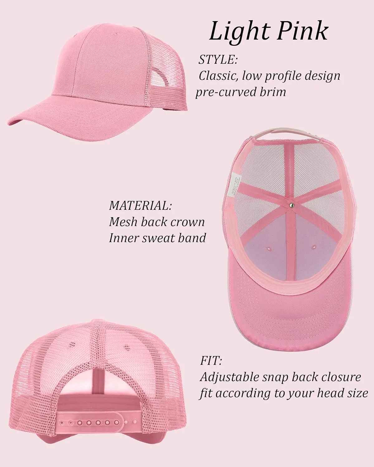 Gelante Mesh Trucker Hat Baseball Cap Structured Front Panel Wholesale LOT 12 Pack