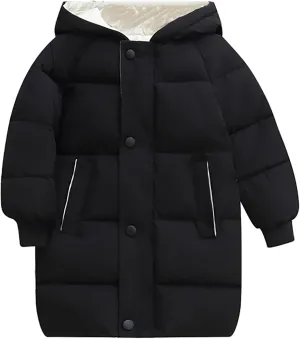 Girls Boys Kids Toddler Long Parka Down Winter Coats Puffer Ski Jacket Down Bubble Windproof Coat with Hood