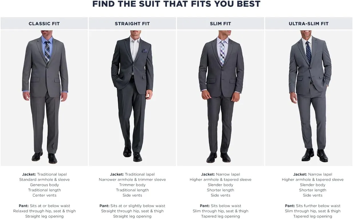 Haggar Men's Active Series Stretch Slim Fit Suit Separates  Pants & Jackets