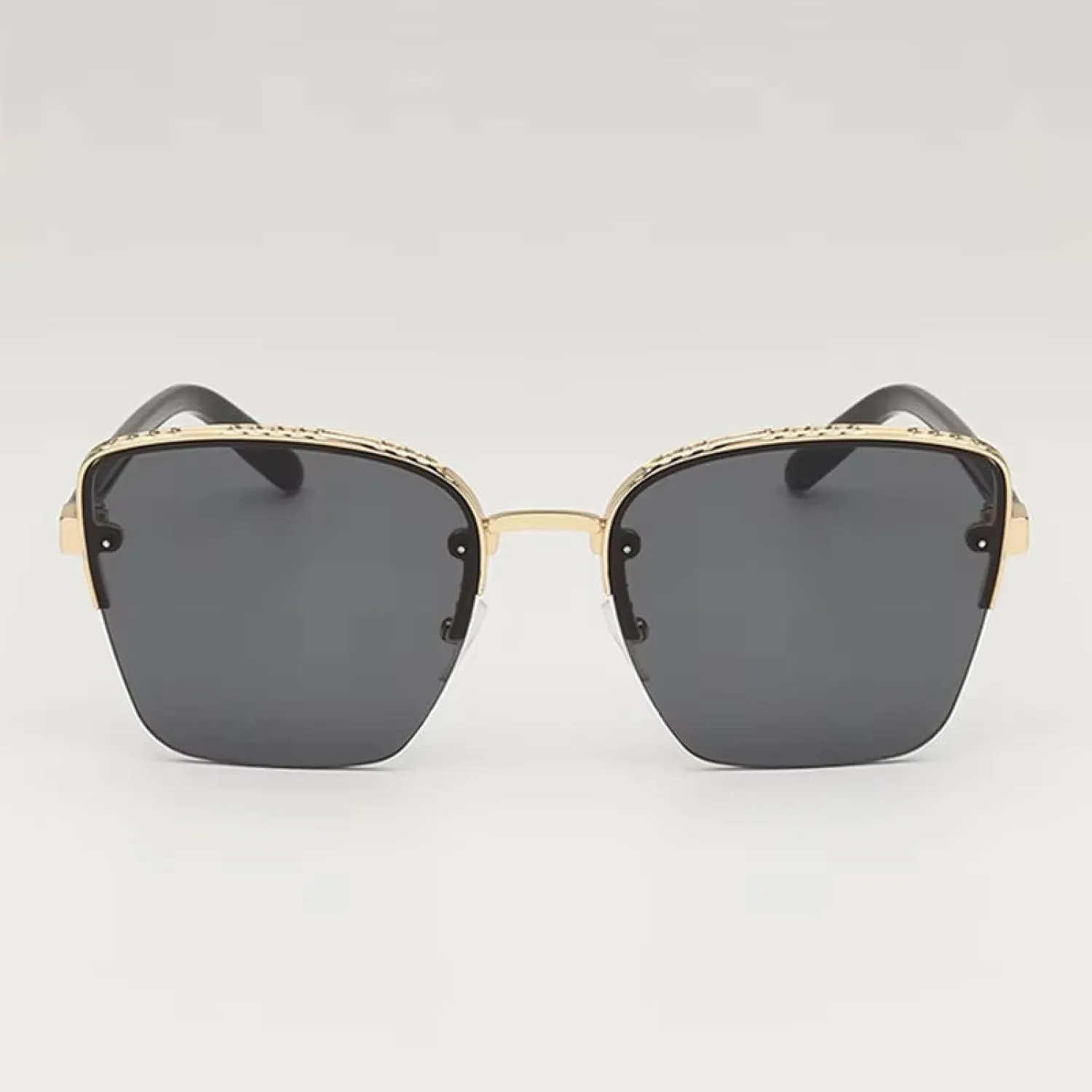 Half Frame Sunglasses for Women Men Luxury Fashion Vintage