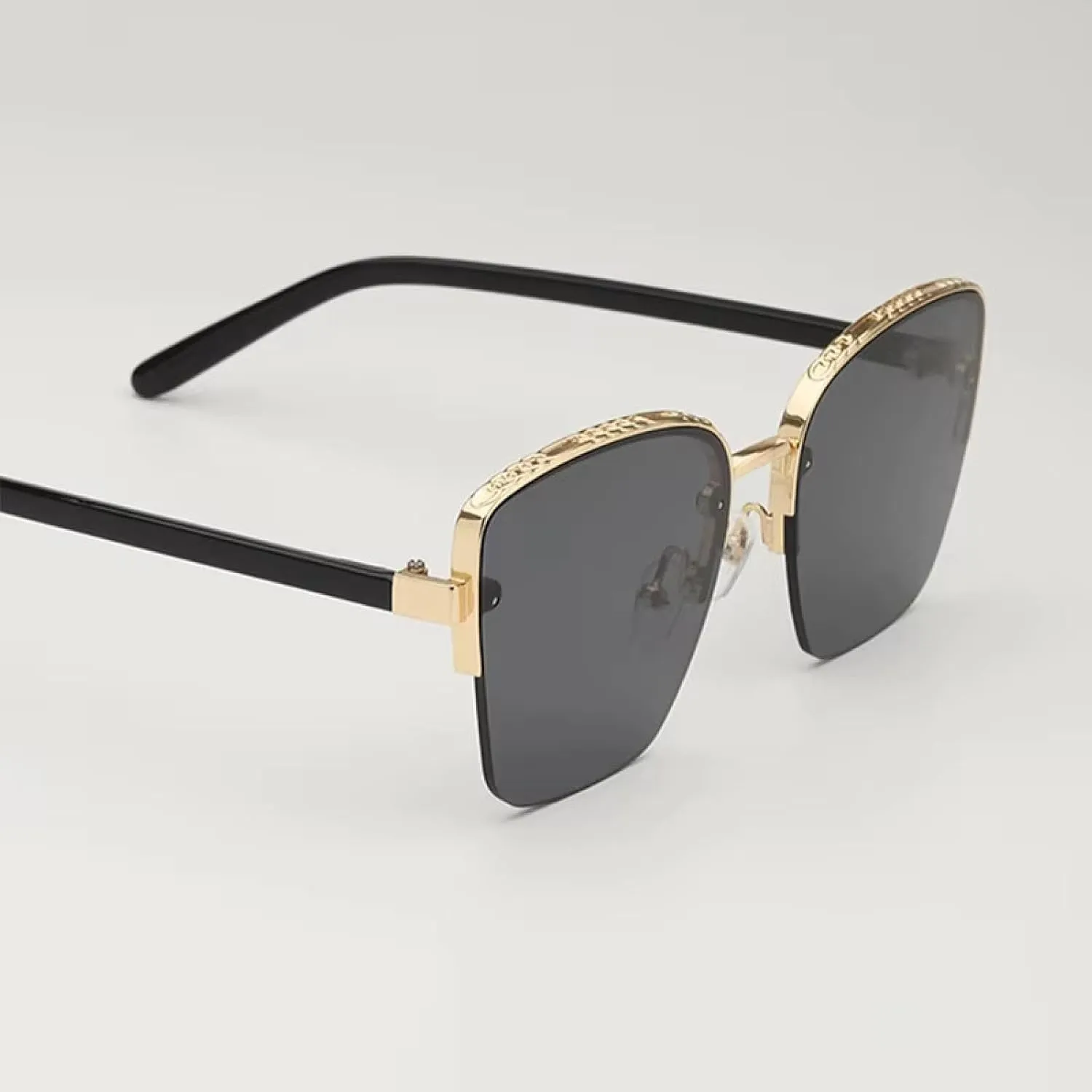 Half Frame Sunglasses for Women Men Luxury Fashion Vintage