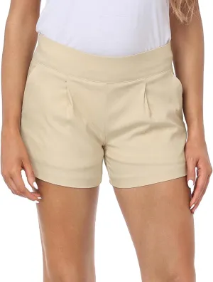 HDE Women's Dress Shorts 3" Inseam Elastic High Waisted Dressy Summer Shorts